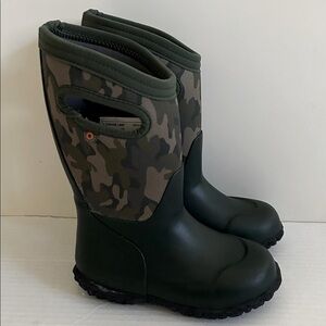 Bogs Durham Camo Kids Winter Waterproof Boots - Size 10